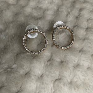 Circle post back earrings
